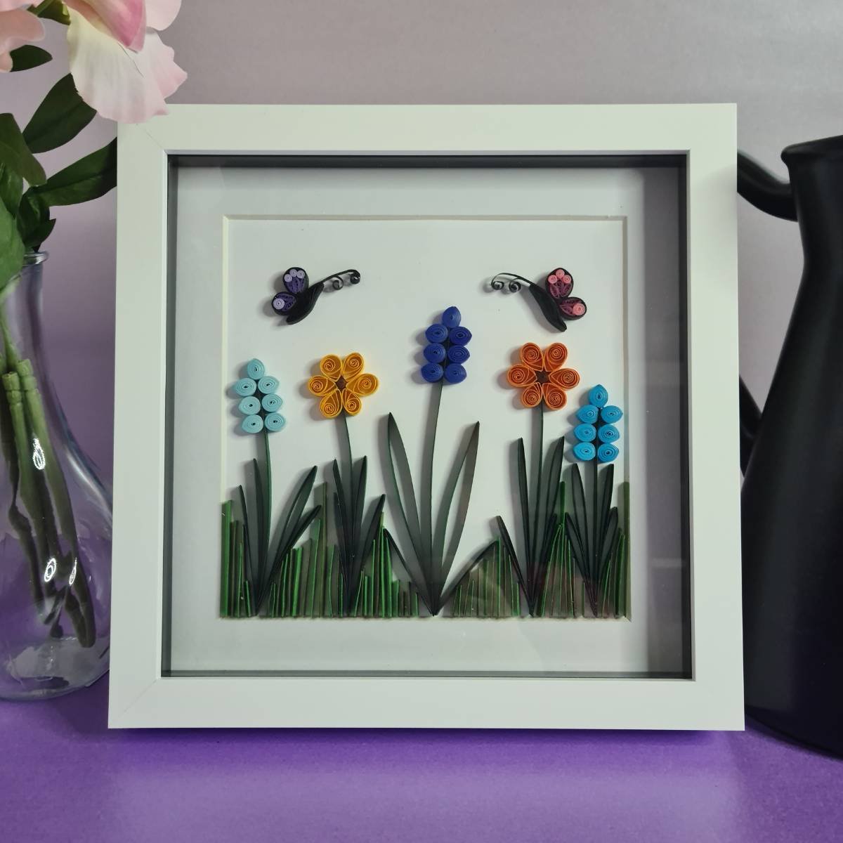 Quilled Flowers & Butterfly Picture