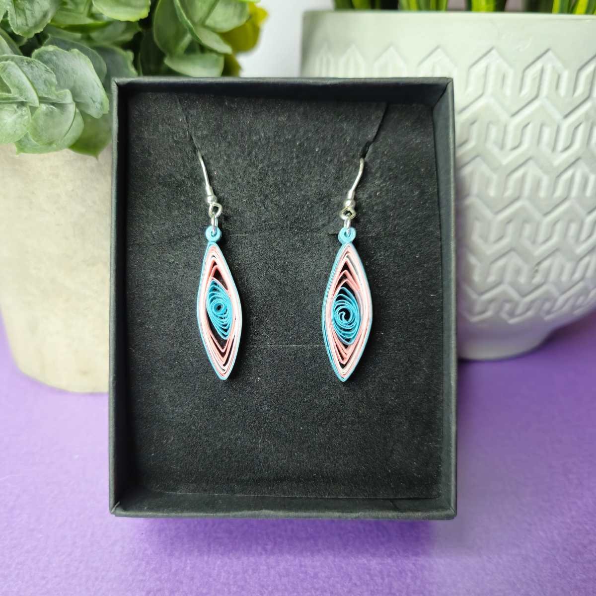 Quilled Transgender Marquise Earrings