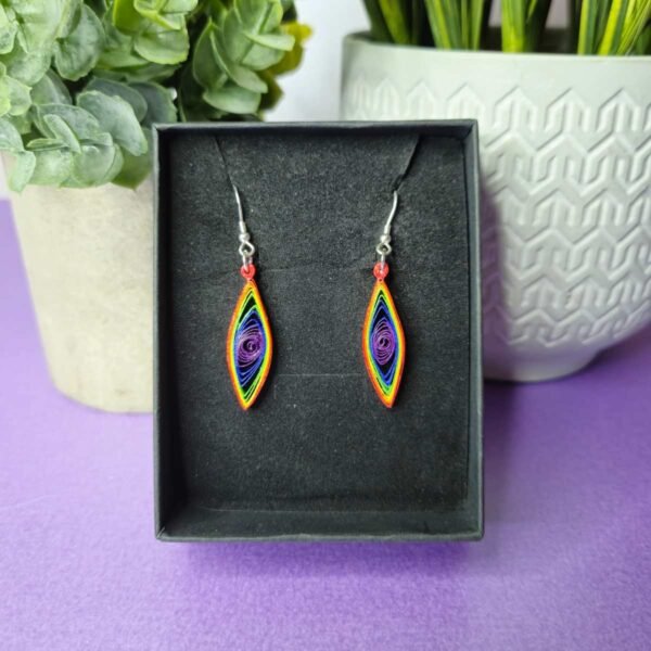 Quilled Pride Marquise Earrings