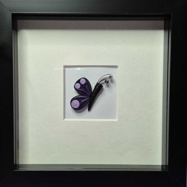 Quilled Small Purple Butterfly Picture 02