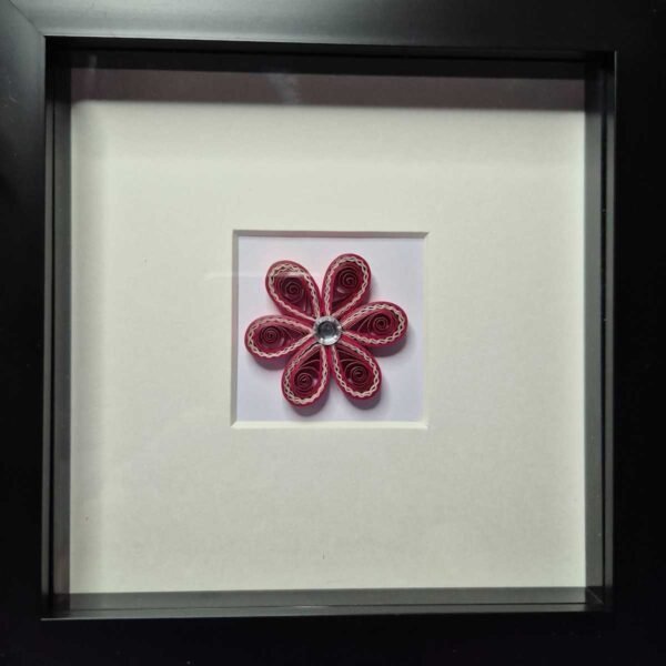 Quilled Small Pink Flower Picture 02